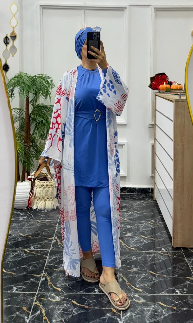 Burkini Strap 5 Pièces avec Kimono